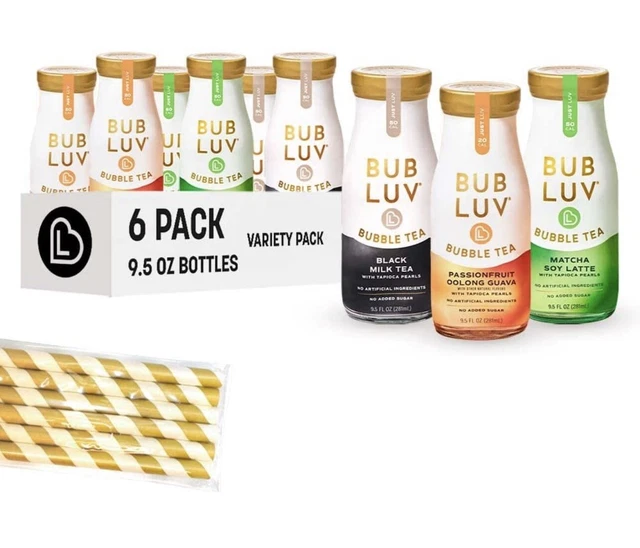 BUBLUV Bubble Tea Boba sin azúcar añadido bajo en calorías Keto sin gluten