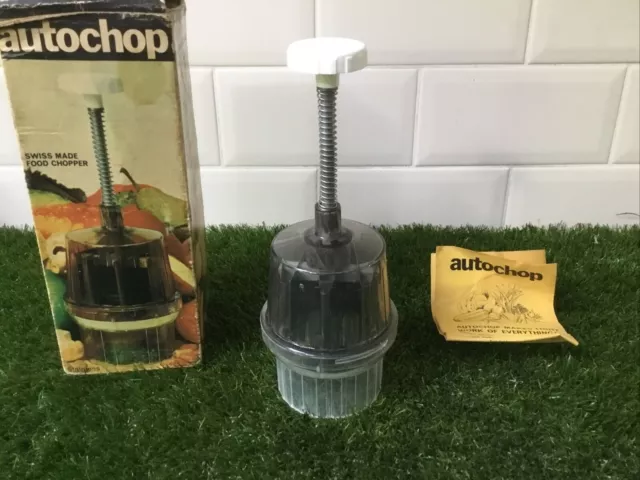 Vintage 70's Kitchen  Auto Chop Zyliss Swiss Made Food Chopper Vegetable Cutting