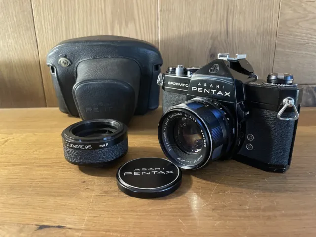 EXC+ 5 Avec / Convertisseur Pentax Spotmatic Sp Noir Caméra Smc Takumar 55mm F/