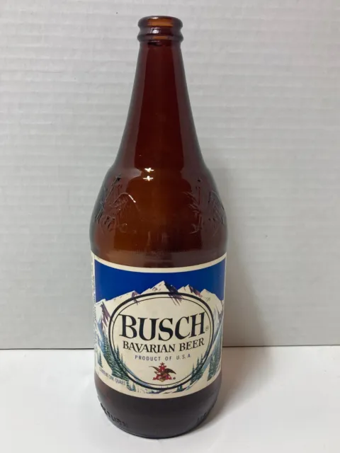 Vintage Anheuser-Busch Bavarian Beer Quart Brown Beer Bottle Embossed Eagle Logo