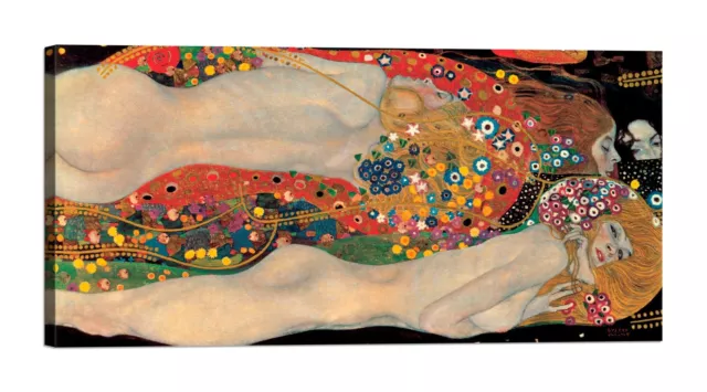 QUADRO GUSTAV KLIMT Sea Serpents Stampa su tela Canvas effetto dipinto