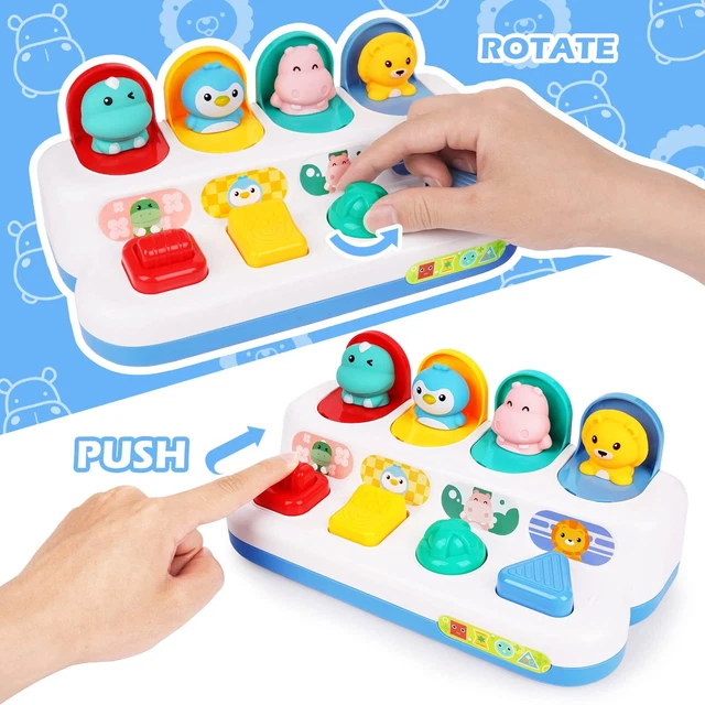 Toddlers Interactive Pop-up Activity Toy Switch Button Box Baby Educational Game