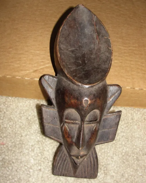 African Senufo Kpelie Bearded Spoon Mask Headdress Art Dan Baule Ivory Coast