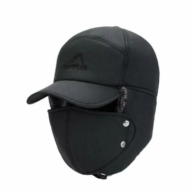 Winter 3 in 1 Hat with Ear Flap Face Mask Warmer Windproof Baseball Ski Snow Cap
