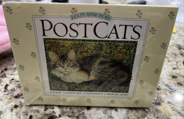 VTG Lesley Ann Ivory Post Cats 1989 Book NEW Perfect For Cat Lover Kittens Kitty