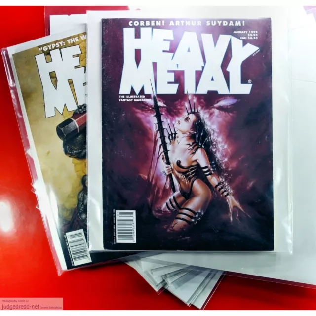 HEAVY METAL MAGAZINE Bags ONLY / Sleeves Size2 for graphic novels x 50 .