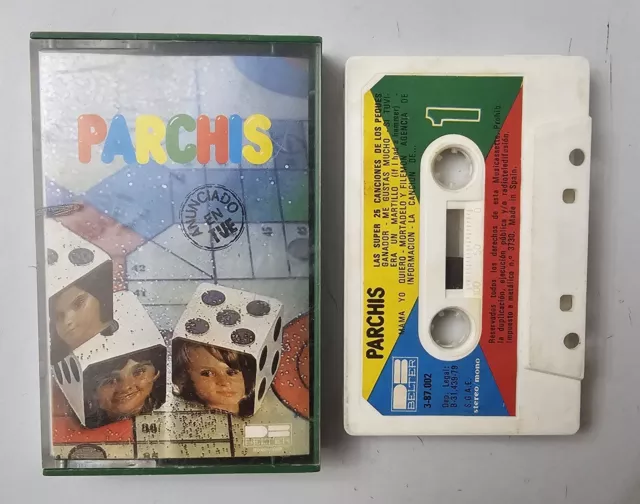 CASSETTE PARCHIS Las Super 25 Canciones De Los Peques Vol.2 Spain Belter 1979