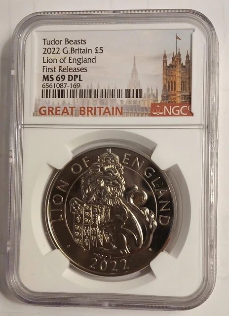 2024 GREAT BRITAIN 5Pd Ngc Ms69 Dpl Tudor Beasts Seymour Unicorn