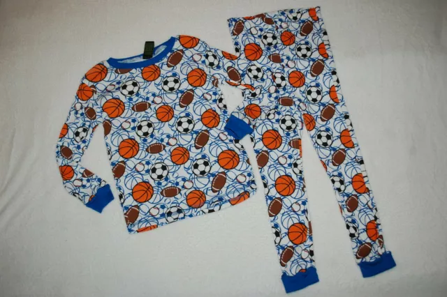 Boys L/S Knit Pajama Set BASKETBALL FOOTBALL SOCCER BASEBALL Sports SIZE 4 5-6 7