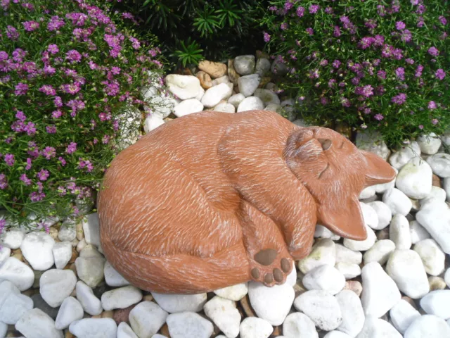 Steinfigur Katze, Gartenfigur Gartendeko Geschenk Figur Steinguss Tierfigur