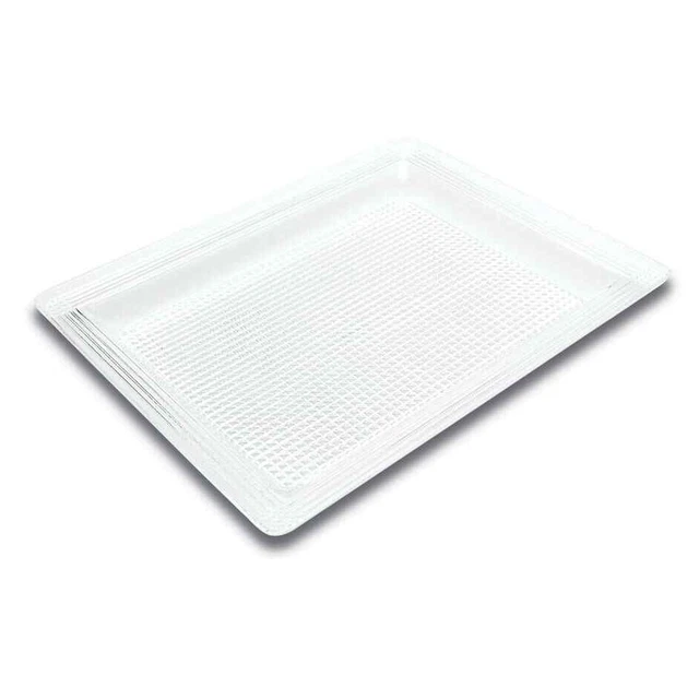 Delfin TRC-1210P-00 12 x 10" x 1" Clear Rectangular Prism Tray"