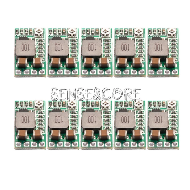 10 Pack Mini DC-DC Step Down Buck Converter 12-24V To 5V 3A Adjustable Power Module