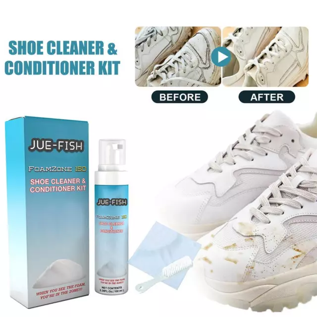 100ml Shoe Cleaner, Shoe Cleaner & Conditioner Kit New T7 J1Q3 Z6B0