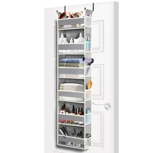 Over The Door Hanging Organizer 6-Shelves for Baby Nursery and Bathroom, Door