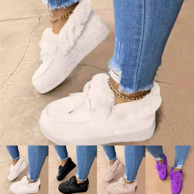 Chaussures d'hiver confortables en coton pour femmes bottes plates avec doublure