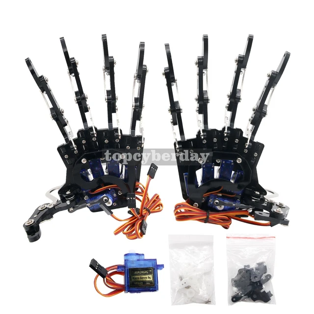 Mechanical Acrylic Claw Clamper Gripper Robot Arm Right+Left Hand DIY Assembled