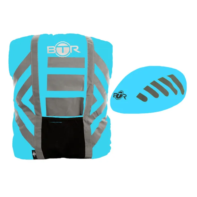 BTR Waterproof High Visibility Reflective Backpack, Rucksack Bike Helmet Covers 3