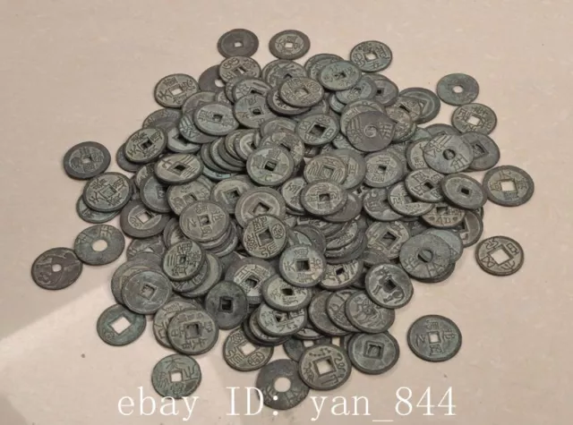 Collect 50pcs Chinese Bronze Coin China Old Dynasty Antique Currency Cash