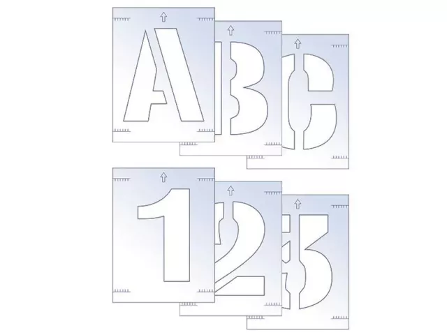 Scan - Kit de plantillas de letras y números 50mm