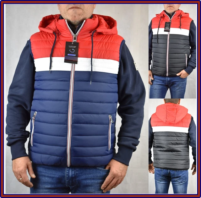 Piumino Smanicato Uomo Giubbotto Senza Maniche Gilet Giubbino Imbottito Slim Fit