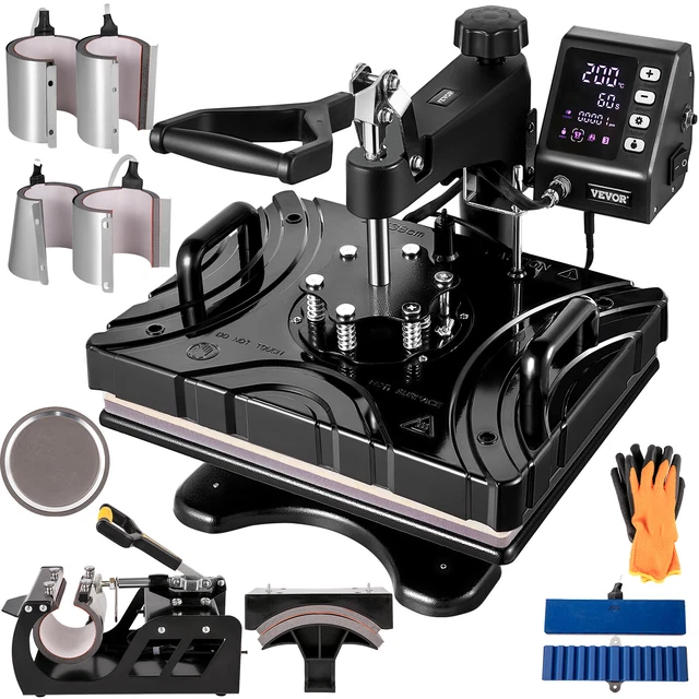 Machine De Sublimation VEVOR 10 EN 1 Presse à Chaud 38x30 cm Machine de Sublimation Transfert ...