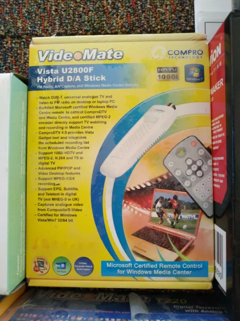 TV Tuner Video Capture Card Compro Video Mate U2800FUSB Remote  Win XP Vista / 7