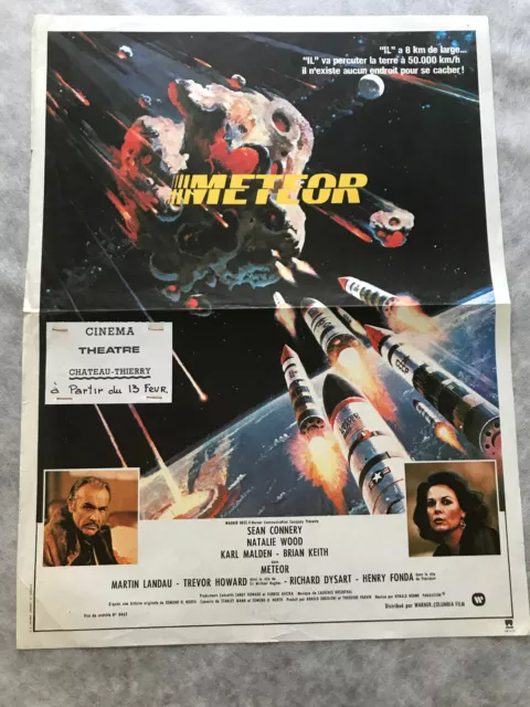 affiche cinema  meteor sean connery natalie wood chateau thierry