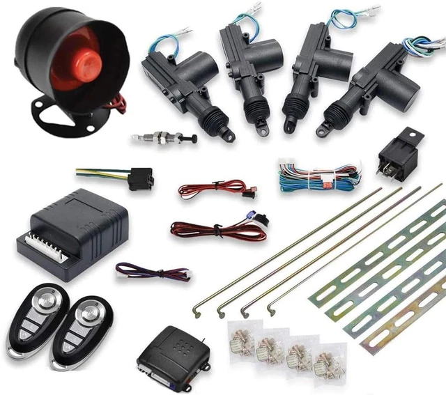 Universal Auto Fernbedienung Zentralverriegelung Kit 4 Türen schlüsselloses Zugangssystem 12 V mit 2