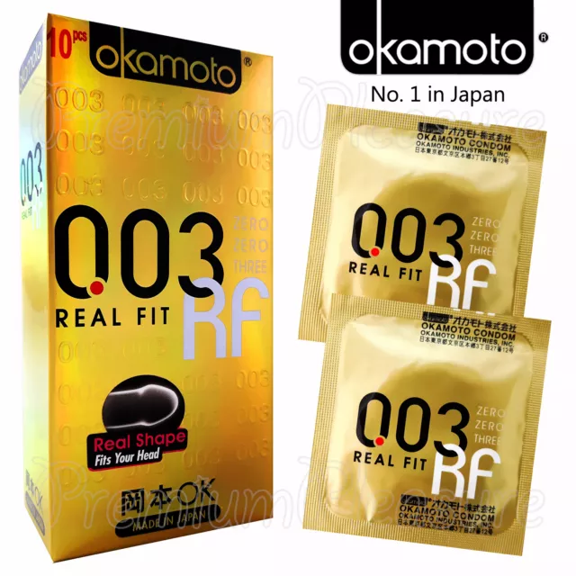 Okamoto Ok 003 Real Fit Condoms Ultra Mince Sensation 0.03 3 Boîtes De 30 Pièces