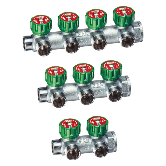 Collettore Lineare In Ottone Per Riscaldamento 3 Vie ICMA - Foto 9