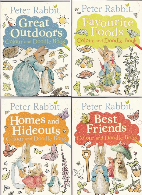 Peter Rabbit Colouring Books, New A4 Colour Doodle Boys Girls Kids Children