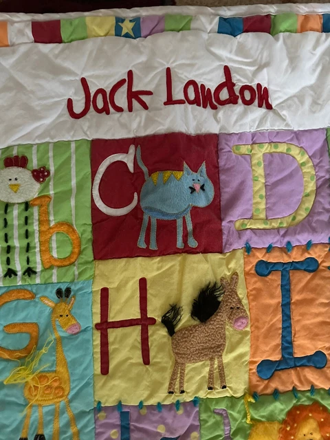 Jack Landon Safari Jungle Zoo Plush Toddler Bed Blanket Never Used Wrong Name