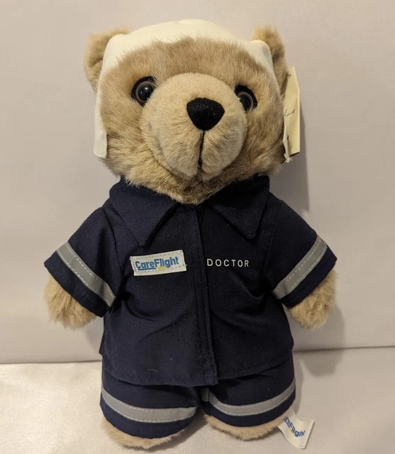 Care Flight New Doctor Bear Rick the Medico Hat Uniform & Tag 30cm VGC