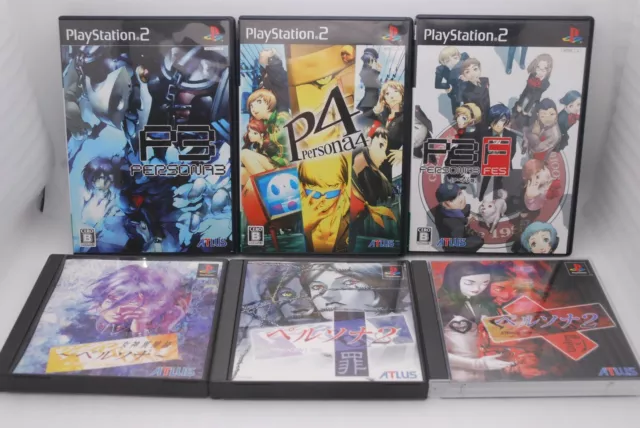 PS1 Persona 1 2 Tsumi & Batsu , PS2 Persona 3 4 P3 Fes Append ver. 6Games Japan