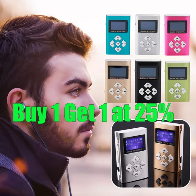 MP3 Mini Style Portable LCD Music Screen Media Player UK 32GB USB Clip Fast Hot