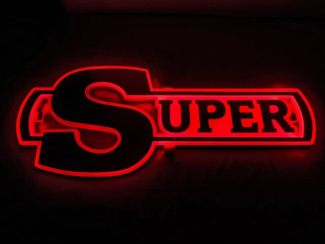 For SCANIA TRUCK Interior Cabin LED Emblem Text ( SUPER ) 24V / RED