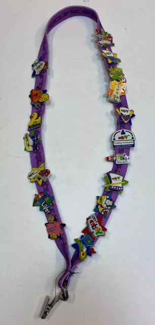 eBay Live 2003 18 Pins Set Lot Metal w Purple Lanyard Orlando Convention Sellers