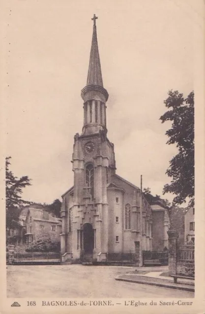 CPA 61 NORMANDIE Alençon La Ferté-Macé BAGNOLES DE L' ORNE Eglise du SACRE-COEUR