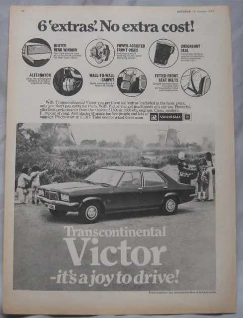 1973 Vauxhall Victor Original advert No.1