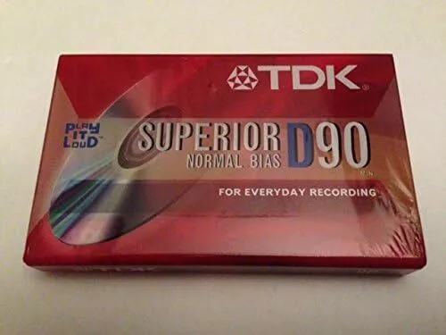 TDK D90 Superior Cassette Tape Audio Blank BRAND NEW SEALED Made In Japan 90 Min