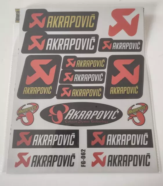 Akrapovic Aufkleber Sticker Decals Sponsor Tuning