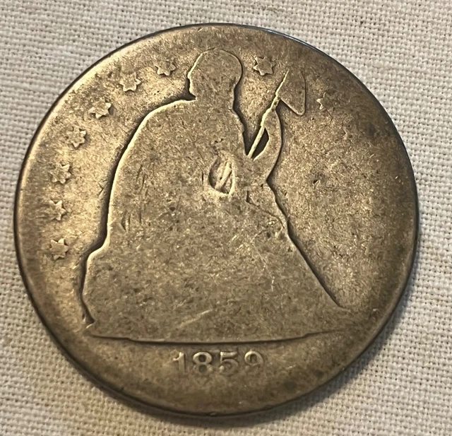 1859-O  Seated Liberty  Silver dollar,  Scarce date !