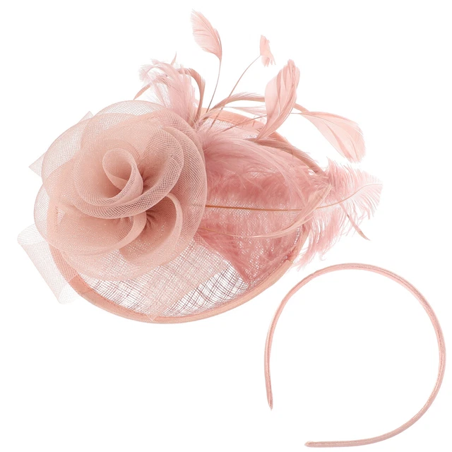 Cappello da fascinator con piume squise per feste Elegante
