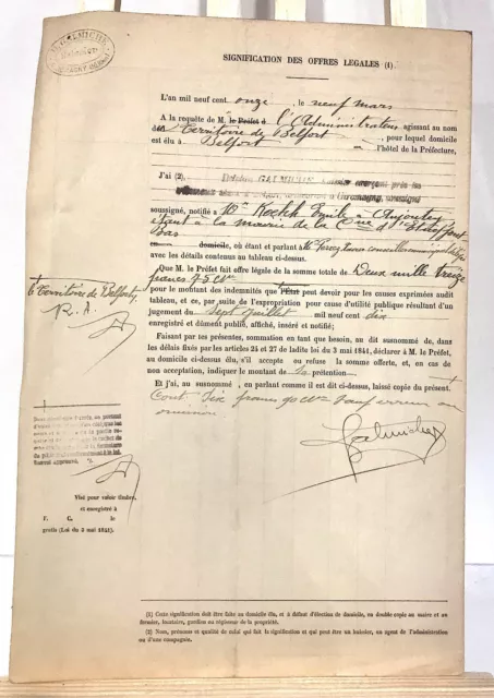 Ancien Document Chemins De Fer Ligne Territoire De Belfort Etueffont 1911 2