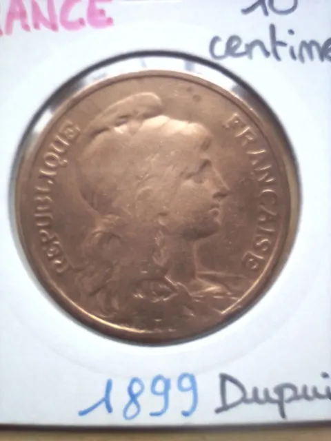 Monnaie 10 Centimes Dupuis 1899 Bronze France