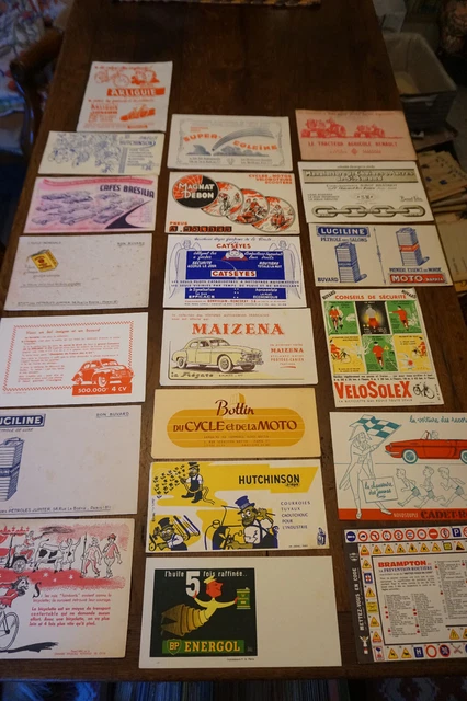 lot 20 buvards publicitaires anciens advertising blotters Transport (5)