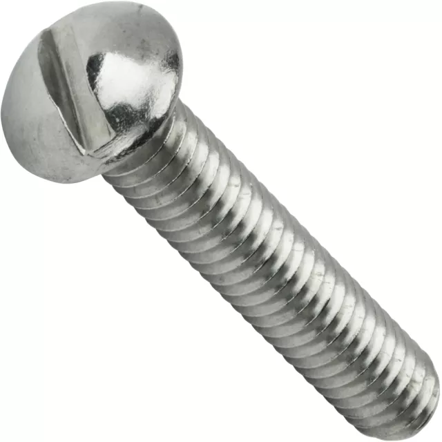 8-32 x 1/4" Slotted Round Head Machine Screws Stainless Steel 18-8 Qty 100