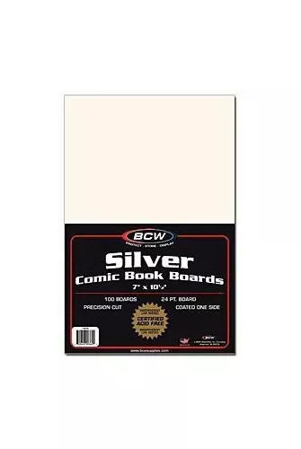 BCW Silver Comic Book Boards 24 pt. (100 ct.) Neu & OVP