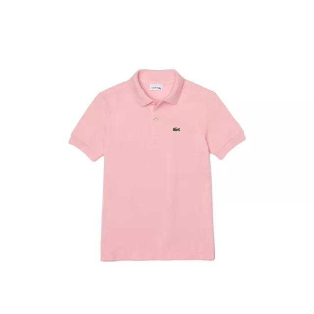 Lacoste Kids Regular Fit Petit Pique Pink Polo, Youth Size 10A/10YR, PJ2909-7SY