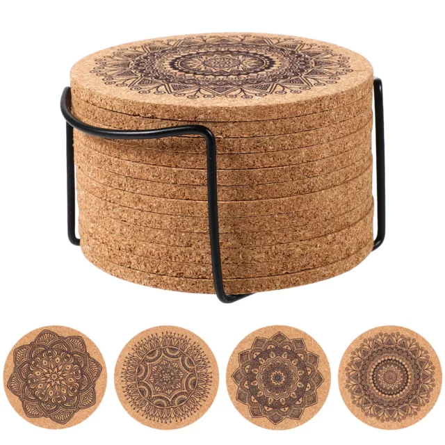 coaster holder cork coasters Wooden Coasters for Drinks Round